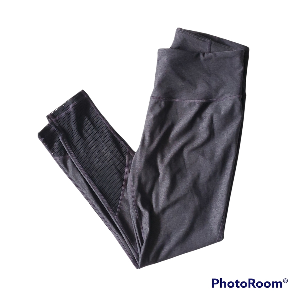 Z by Zella Grey Calf Length Workout Athletic Black Mesh Detail Size Medium